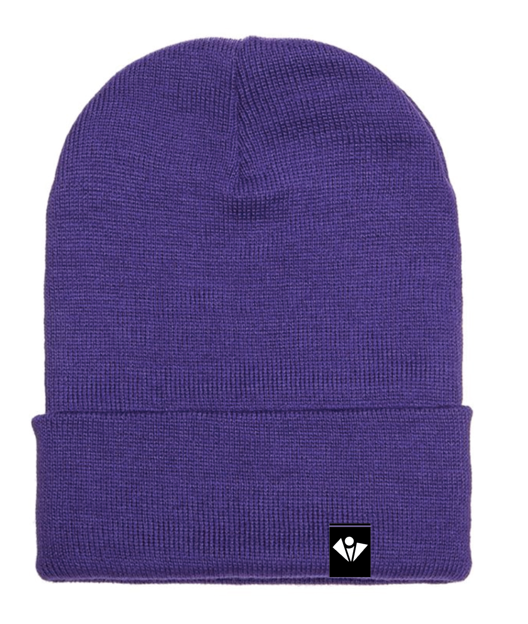 LittleWins Branded YP Classics® Cuffed Knit Beanie - Purple